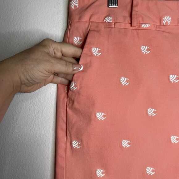 Talbots Women Cotton Spandex Shorts ResortWear VacationBeach Embroidered Fish 14 - Picture 4 of 11
